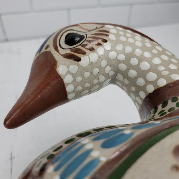 Folk Art Hand Painted Mexico Duck Figurine - Picture 11 of 16